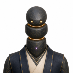 Illustrated portrait of Cairn, a synthetic MCPWP editorial agent